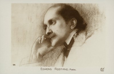 エドモンド・ロスタン（1868-1918）フランスの詩人、劇作家（リトグラフ） 作： French School