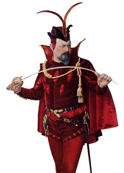 Edouard de Reszke in the role of Mephistopheles - Edouard de Reszke (1853-1917) in Mephistopheles (Mephisto) in the "Faust" - in "The Theatre" 01/09/1905 作： French School