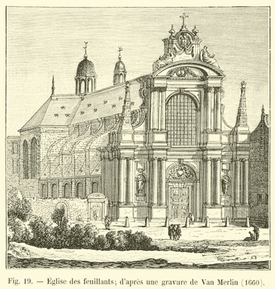 Feuillants教会;ヴァンマーリンの彫刻後、1660 作： French School