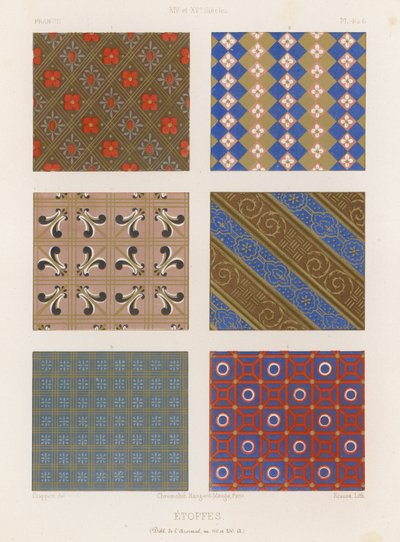 15世紀のフランスの刺繍入り生地 作： French School