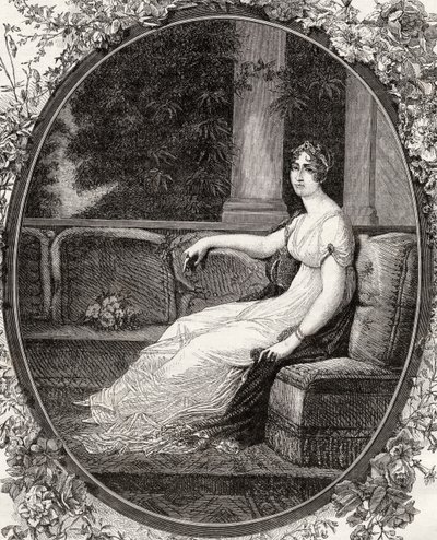 ルイ・ブラン作「革命フランチャイズの歴史」からジョセフィーヌ皇后（1811-82） 作： French School
