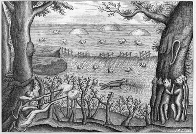 Les aventures de Claude Lebeau」（Sr c Le Beau）の1738年のエングレーヴィング。 作： French School