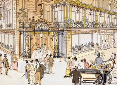 パリのLe Maireレストランの入り口、1895年頃 作： French School
