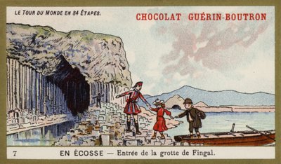 フィンガルの洞窟の入り口（スコットランド）（クロモリト 作： French School