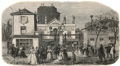 19世紀にボビーノと呼ばれたルクセンブルクの劇場の間で - Edmond Texier 1852年の「Tableau-de-Paris」に掲載されたエングレーヴィング 作： French School