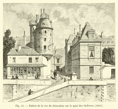 エルデサレム通りからオルフェーブル山の入り口、1850年 作： French School