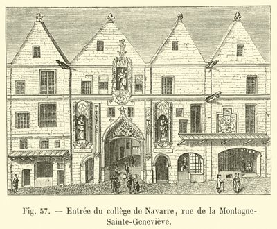 ナバラ大学への入り口、モンターニュサントジュヌヴィエーヴ通り 作： French School