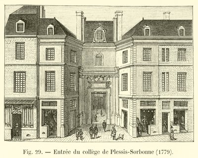 プレシスソルボンヌ大学への入り口、1779 作： French School