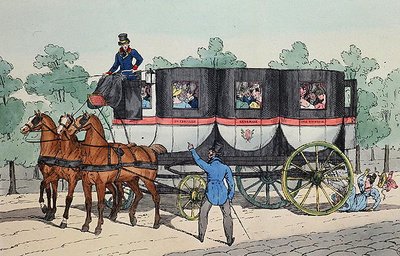 パリのデルペッシュが彫った「Entreprise Generale des Umnibus」。 作： French School