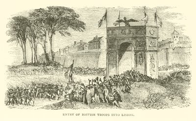 イギリス軍のリスボン入城（版画 作： French School