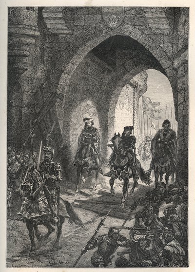 1382年、マイヨタンの反乱を鎮圧した後のパリでの、フランス王シャルル6世（1368-1422）のEntry - French King Charles Vi Returns To Paris - Entree by Charles VI le Bien-Aime (1368-1422), French King Charles VI le Bien-Aime (1368-1422), in Paris after the the imperial revolt of the Paris. 作： French School