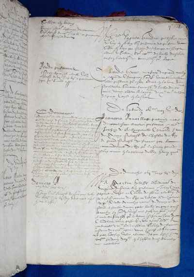 フランソワ・ラバイヤックの大シャトレの刑務所登記簿、1610年 作： French School