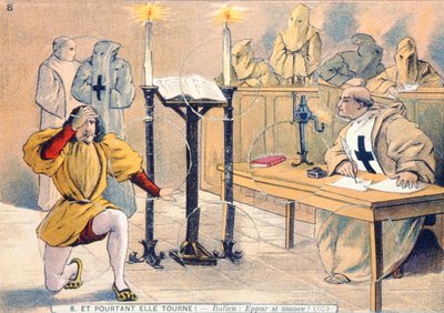 それでも動く、1633年のガリレオ・ガリレイの試練（1564-1642） 作： French School