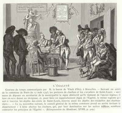 平等、フランス革命、1793 作： French School