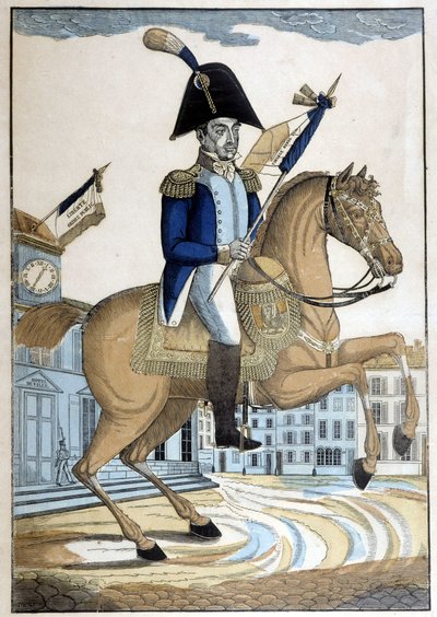 フランス国民衛兵総司令官ラファイエット将軍の騎馬像 作： French School