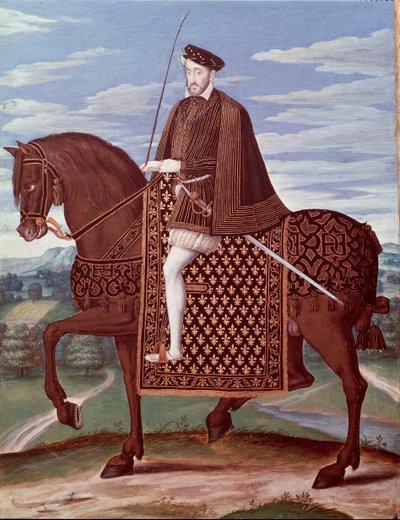 フランス王アンリ2世（1519-1559）の騎馬像（フランス王アンリ2世の肖像） 匿名の絵画 作： French School