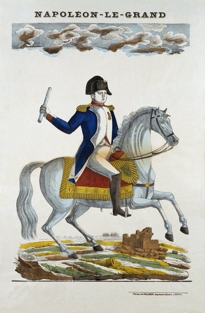 ナポレオン1世ボナパルト（1769-1821）の騎馬像。 作： French School