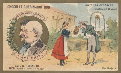 エルクマン・シャトリアン、エミール・エルクマン（1822-1899）とアレクサンドル・シャトリアン（1826-1890）の総称、小説家、「ラミ・フリッツ」の著者、小説（1864） 作： French School