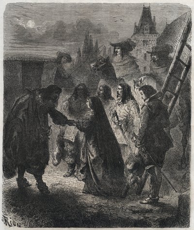 2月22日、マリー・ド・メディシス（1573-1642）（マリア・ド・メディチ）のブロワ城からの脱出 作： French School