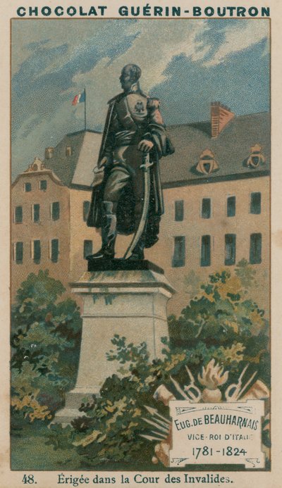 Eug de Beauharnais、イタリアの総督、1781-1824年、アンヴァリッド海岸に建てられた 作： French School