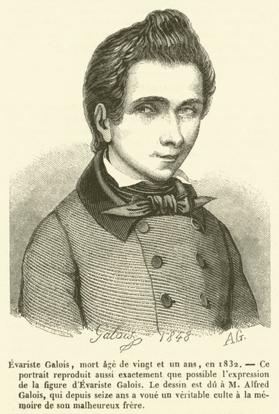 1832年、21歳でこの世を去ったエヴァリスト・ガロワ（彫刻作品 作： French School