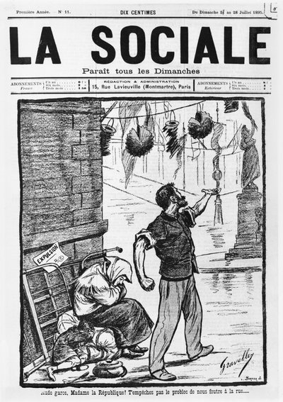 立ち退き、ラソーシャルからの表紙、1895年7月21〜28日 作： French School