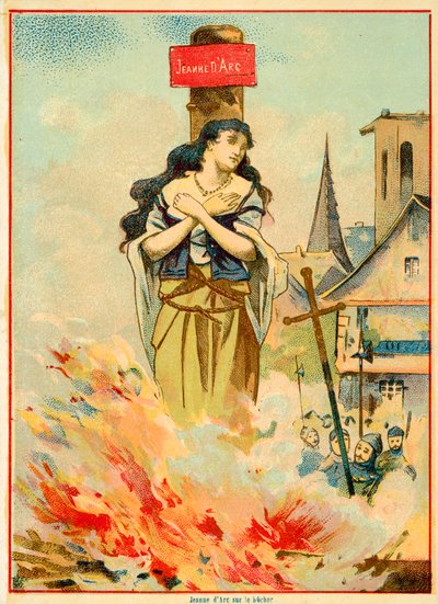 ジャンヌダルクの処刑、1431年 作： French School