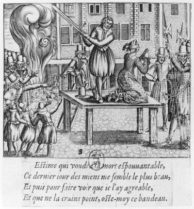 1617年7月8日のレオノーラガリガイ（1571-1617）の処刑 作： French School