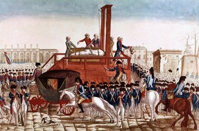 フランスのルイ16世の処刑（1月21日 作： French School