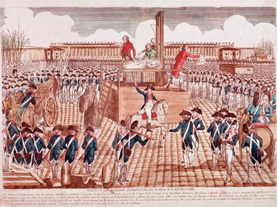 フランス王妃マリー・アントワネットの処刑（1793年10月16日、パリの革命広場）（彫刻作品 作： French School