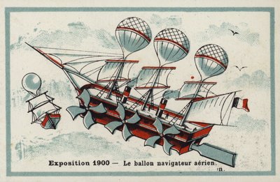 博覧会1900-飛行船 作： French School