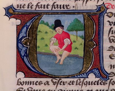 F.27vリーチング、Trade de MedecineからAldebrande de Florence、1356 作： French School