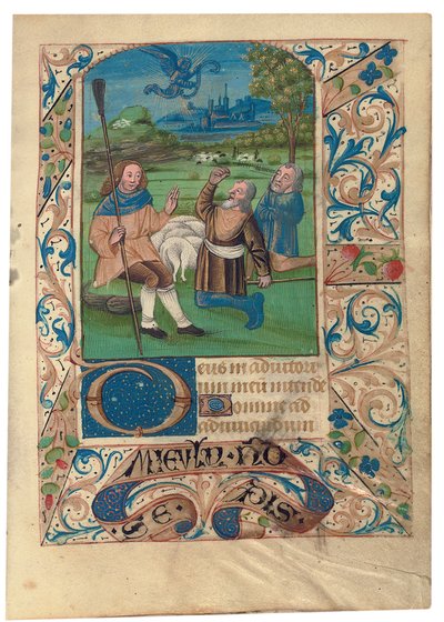 F. 37羊飼いへの告知、c.1480 作： French School