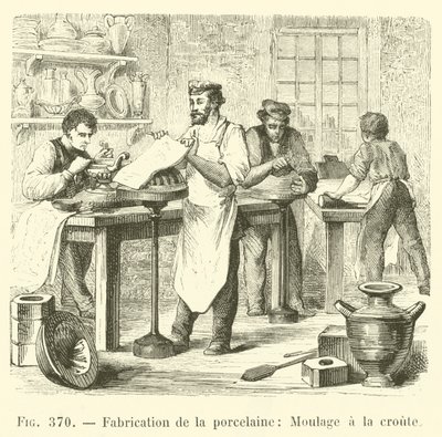 磁器の製造、彫金 作： French School