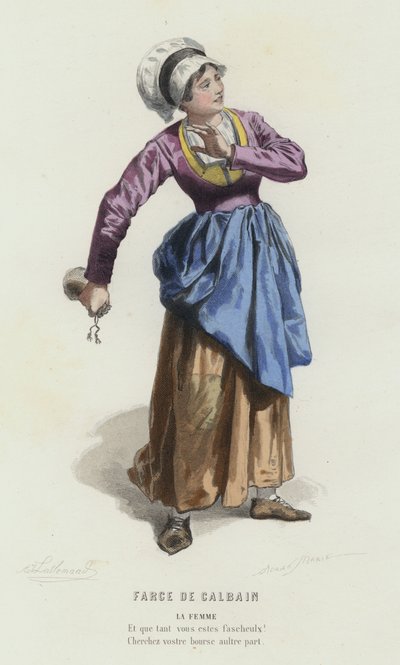 カルバンの茶番劇（彩色画 作： French School