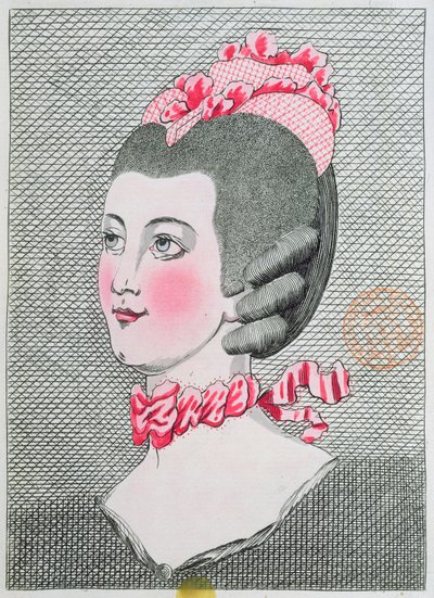 パリ1767年に公開されたSieur LegrosによるLArt de la Coiffure de Damesのファッションプレート 作： French School