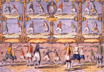 1630年に出版されたジラールティボー作のアカデミードレスペのフェンシング 作： French School