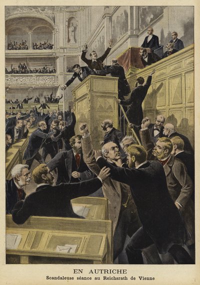 1897年に帝国評議会で戦ったウィーン 作： French School