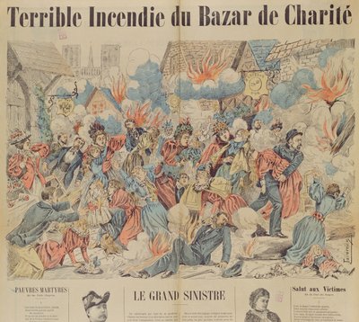 1897年5月4日、バザールデラシャライトでの火災 作： French School