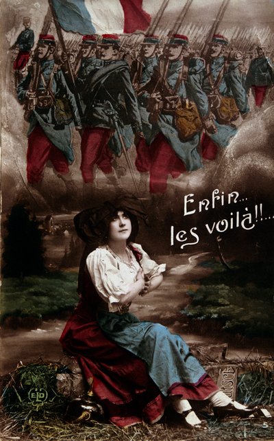 第一次世界大戦：「やっと来た」 フランス軍兵士の到着を心待ちにするアルザス人 作： French School