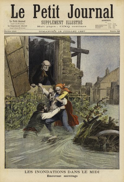 フランス、ミディの洪水、1897年 作： French School