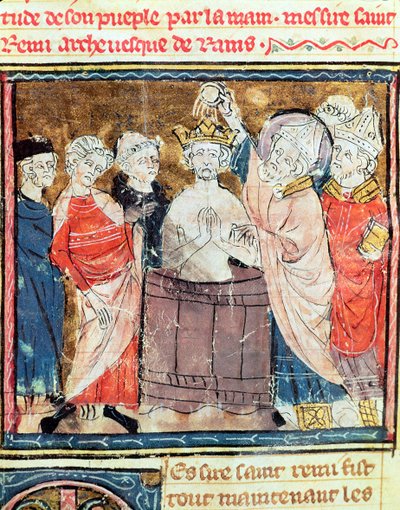Fol.11r聖レミギウス、ライムス司教 作： French School