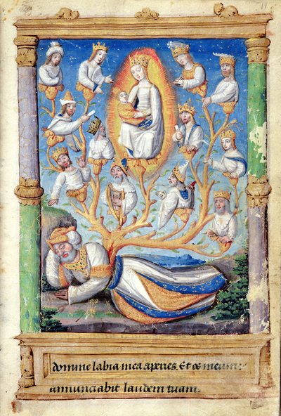 Fol.11rジェレスの木、Heures a Lusage de Romeから 作： French School