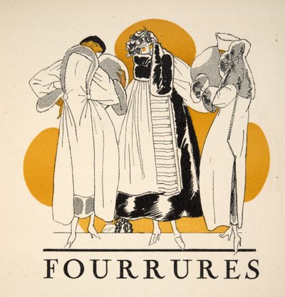 ガゼット・ド・ボン・トン』誌の毛皮。1920年（孔版画） 作： French School