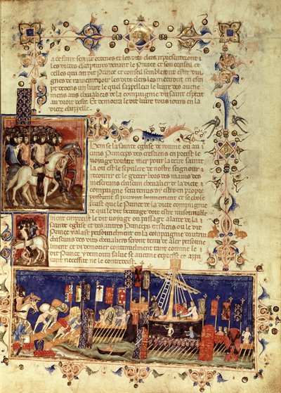 Fr 4274 fol.6十字軍への出発、1352 作： French School