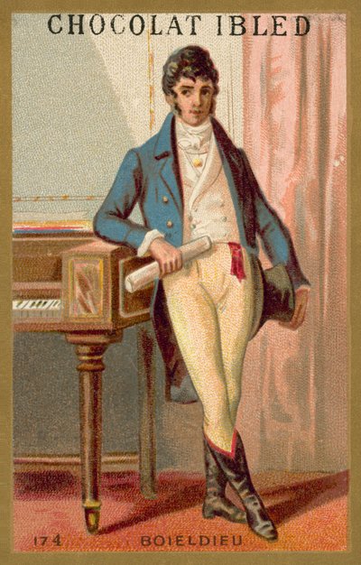 Francois-Adrien Boieldieu, フランスの作曲家 (chromolitho) 作： French School