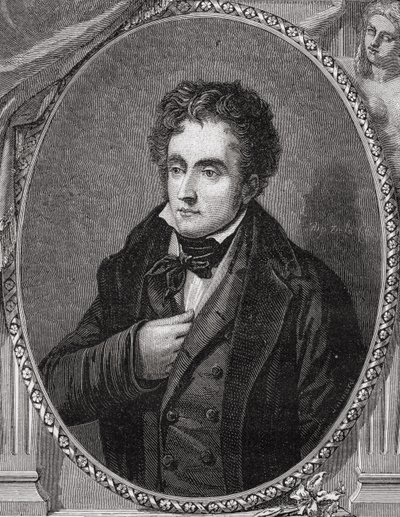 ルイブラン（1811-82）の「歴史革命フランセーズ」のフランソワルネヴィコントデシャトーブリアン（1768-1848） 作： French School