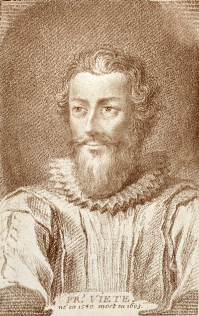 フランソワビエテ（1540-1603）、アレクサンドルサヴェリエン（1720-1805）による歴史学者のイラストからのイラスト、パリ1766年に出版 作： French School