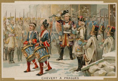 フランチェスドシェベール、フランスの将軍、プラハの包囲戦、1741年 作： French School
