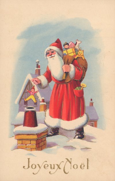 フランスのクリスマスカード（カラーリトグラフ） 作： French School